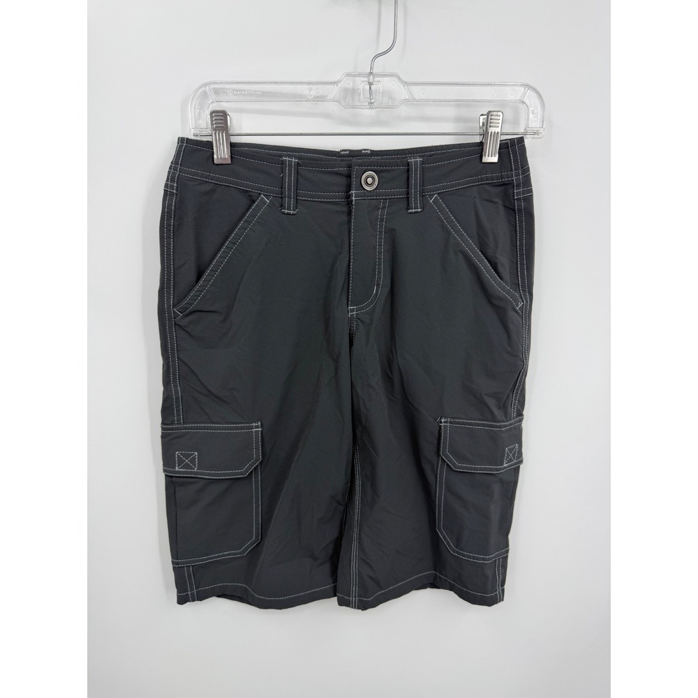 Kuhl Renegade Cargo Shorts Boys Size L 14-16 Dark Gray Hiking Outdoor Stretch